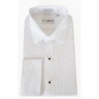 Charles All Cotton 1/4" Pleated Laydown Collar Tuxedo Shirt